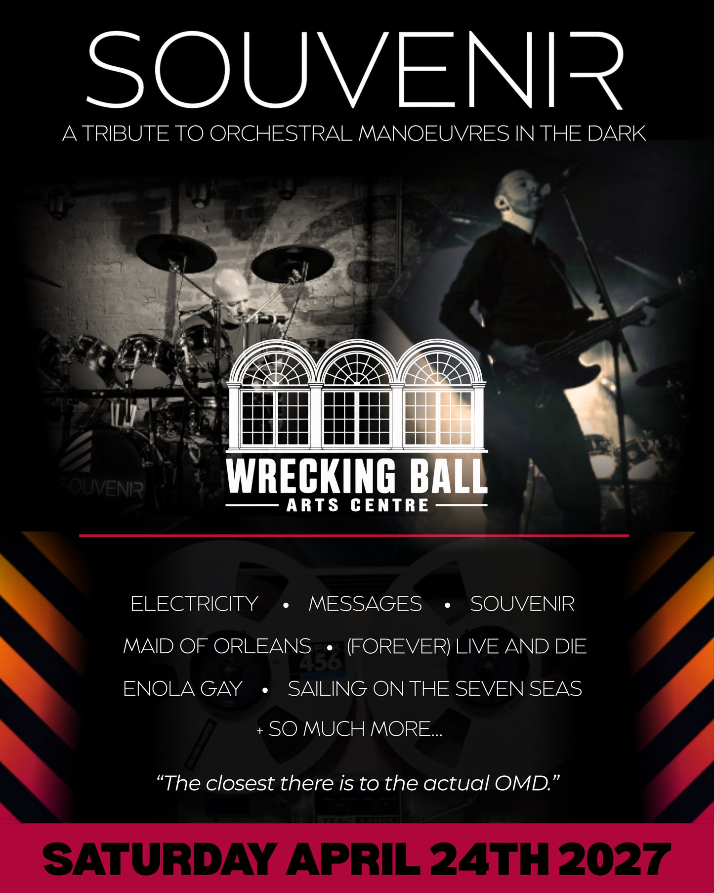 SOUVENIR – A Tribute to Orchestral Manoeuvres in the Dark Sat Apr 24th 2027 8pm-10pm