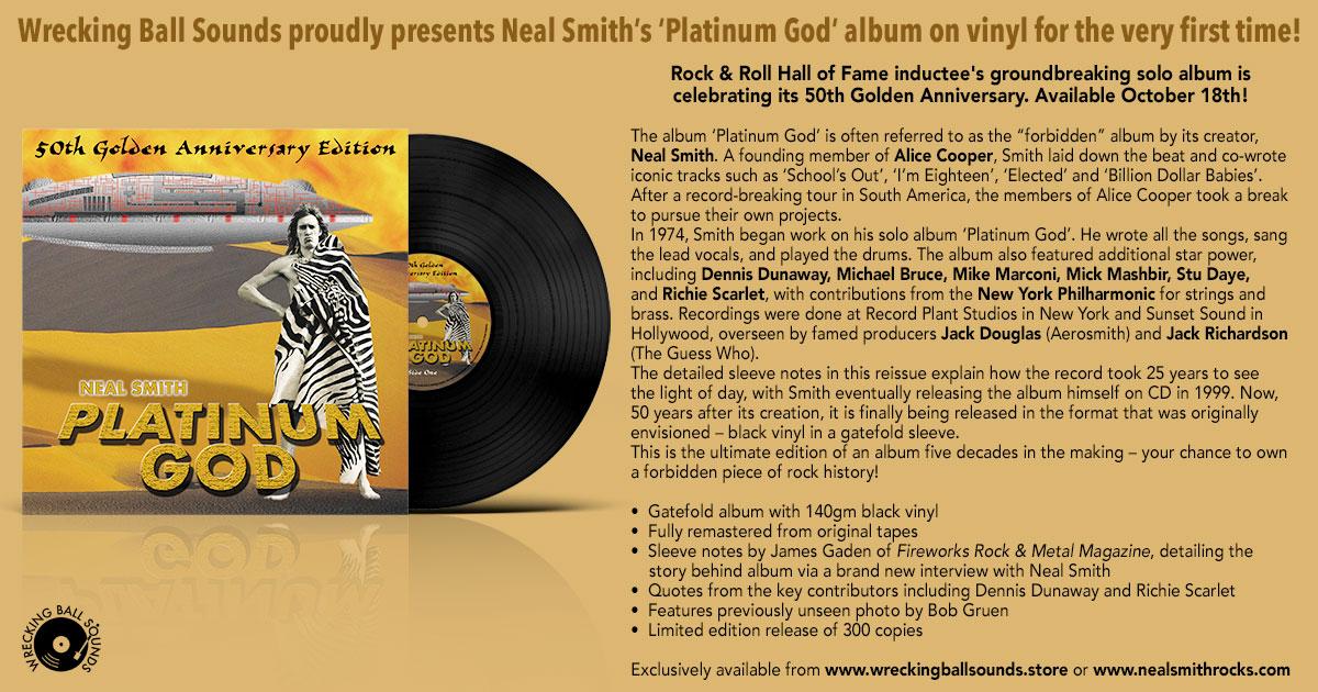 Neal Smith - Platinum God 50th Anniversary Vinyl