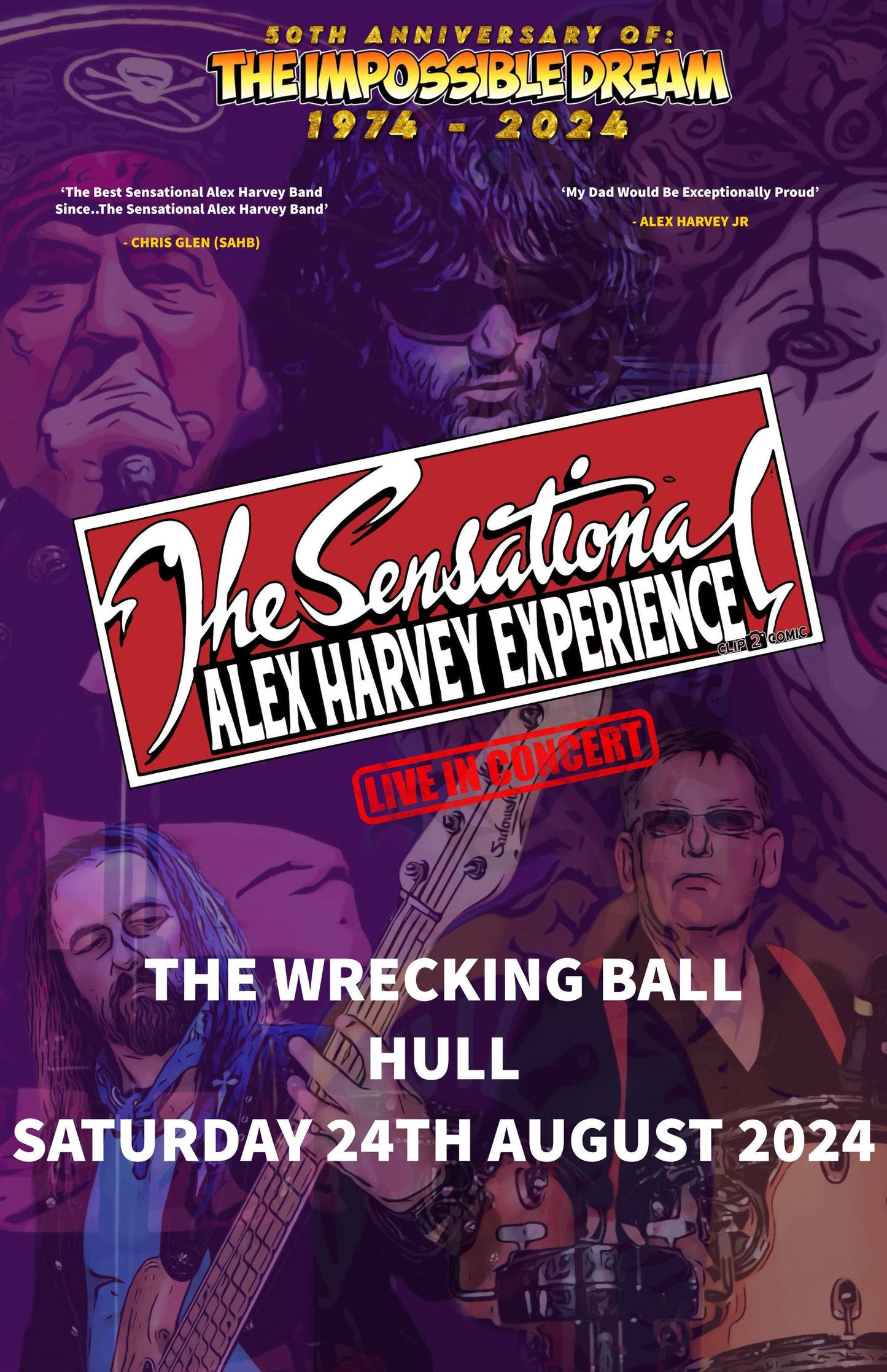 The Sensational Alex Harvey Experience  Sat Aug 24th 2024  8pm-10pm