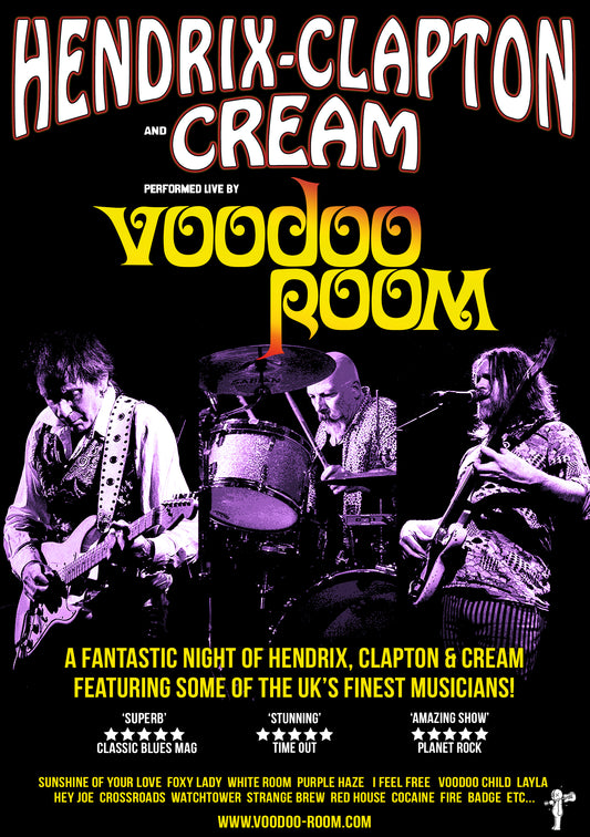 Voodoo Room - Hendrix, Clapton & Cream  Sun Jan 25th 2026